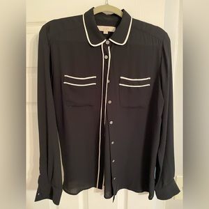 Loft Women’s blouse with white trim
